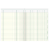 Spaltenbuch mit Kopfleiste | A4, 80 Seiten, 13 Spalten, Karton, magenta/hellblau
